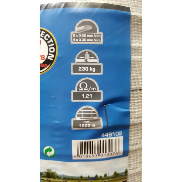 Taśma ogrodzeniowa Classic biała 40mm/200m - obrazek 2