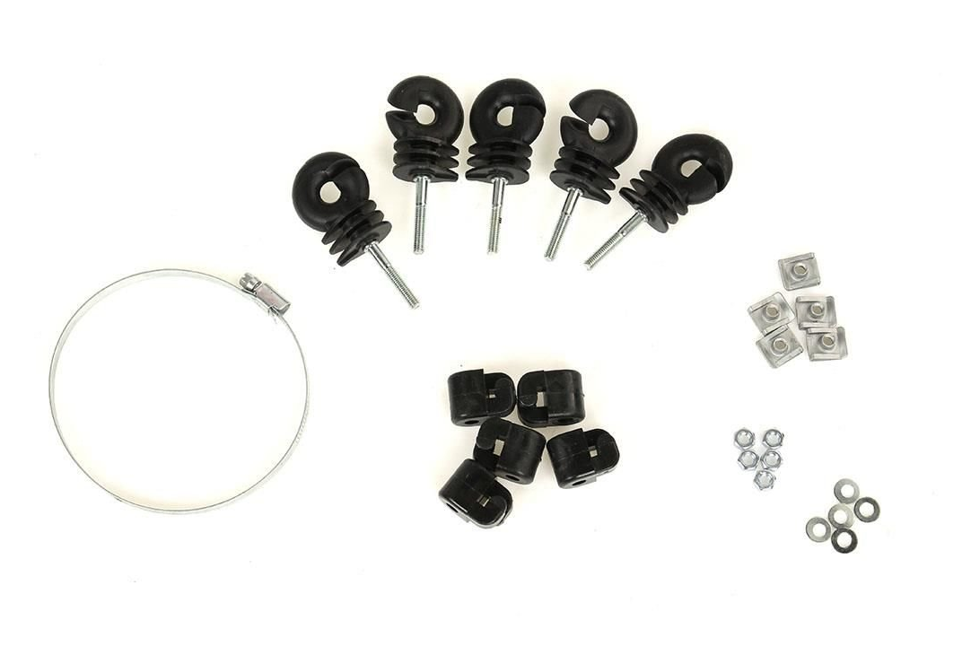 Zestaw izolatory rynnowe + obejma pastuch na kuny - obrazek 2