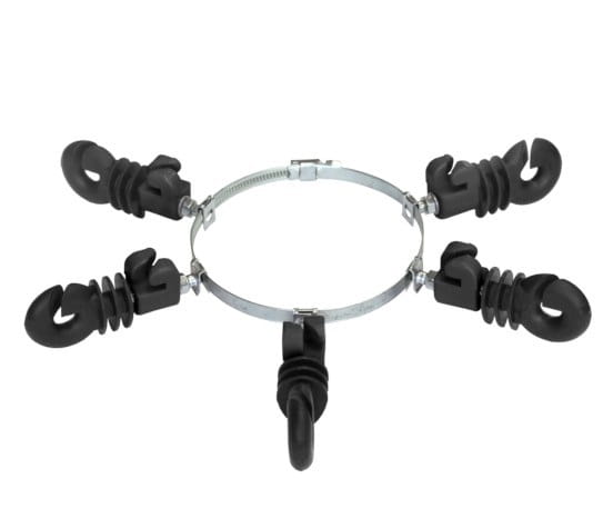 Zestaw izolatory rynnowe + obejma pastuch na kuny