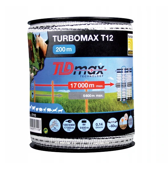 HORIZONT taśma ogrodzeniowa Turbomax T12 TLD 200 m