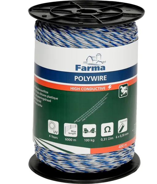 Plecionka lina biało-niebieska High Cond. Topline Plus 400m