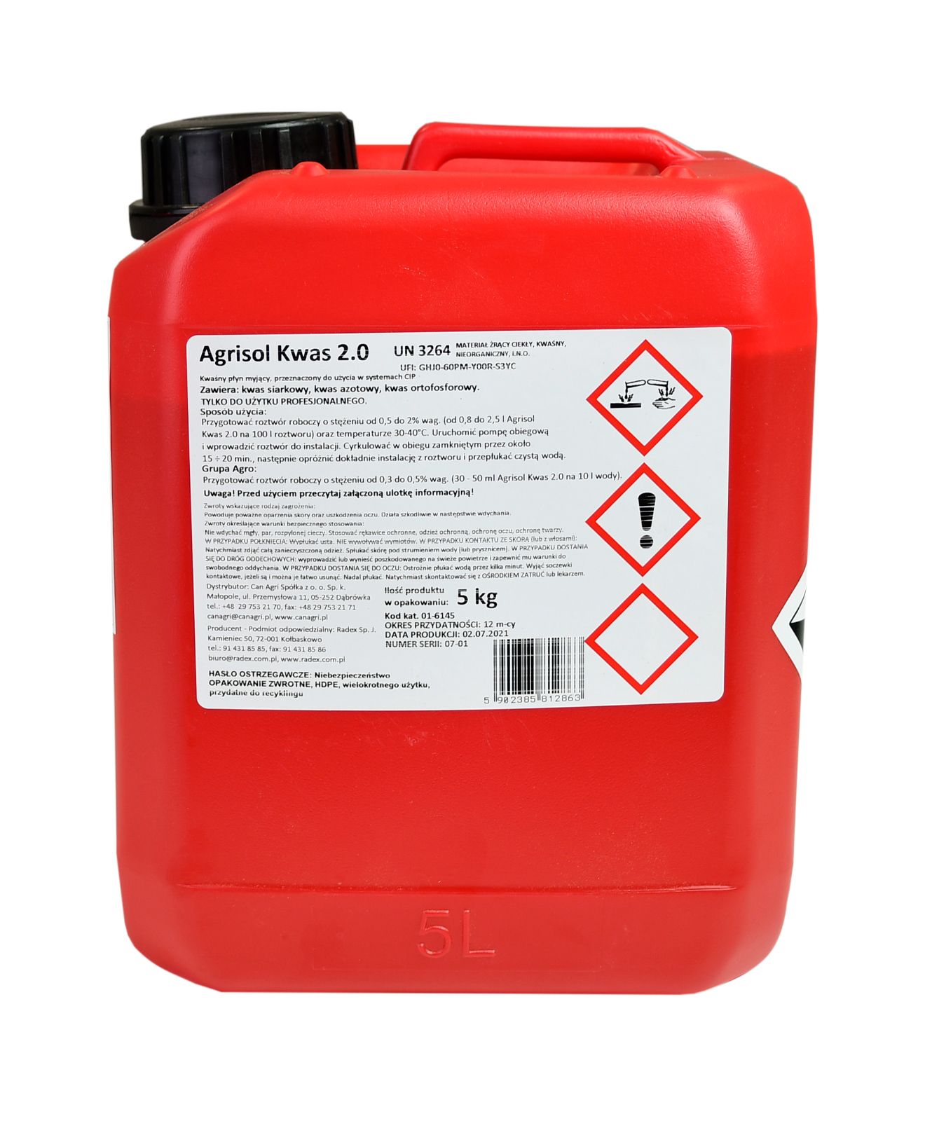 Agrisol kwas 2.0 - 5kg - obrazek 3