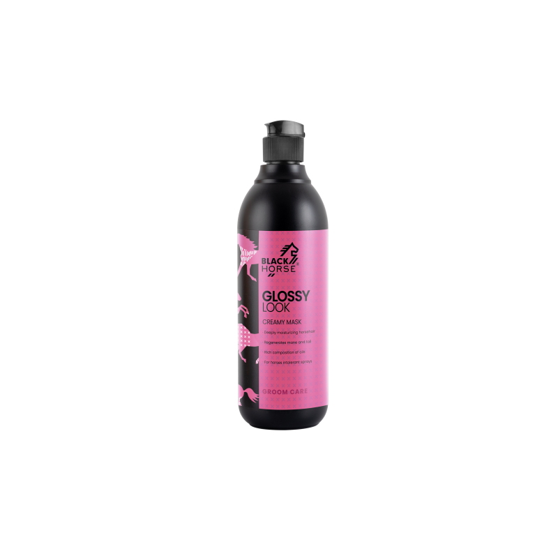 Maska grzywa i ogon Black Horse Glossy Look 500ml - obrazek 2