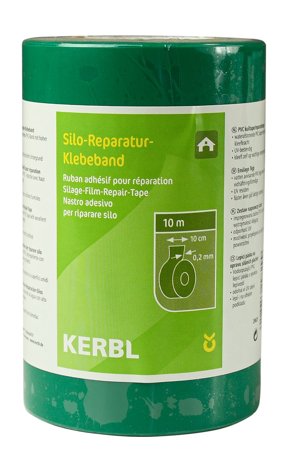 Folia naprawcza do balotów KERBL zielona,czarna 10 m