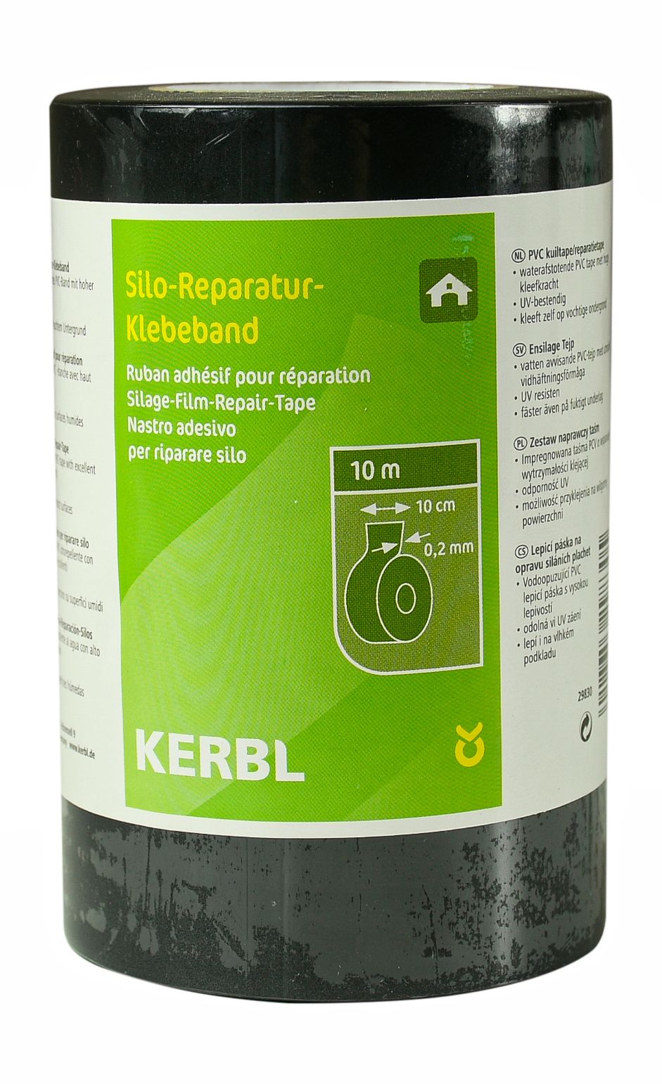 Folia naprawcza do balotów KERBL zielona,czarna 10 m - obrazek 2