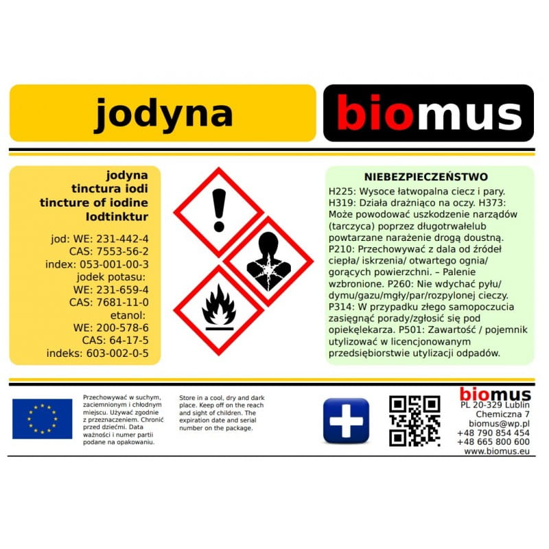 Jodyna 3% szklana butelka 500ml - obrazek 2