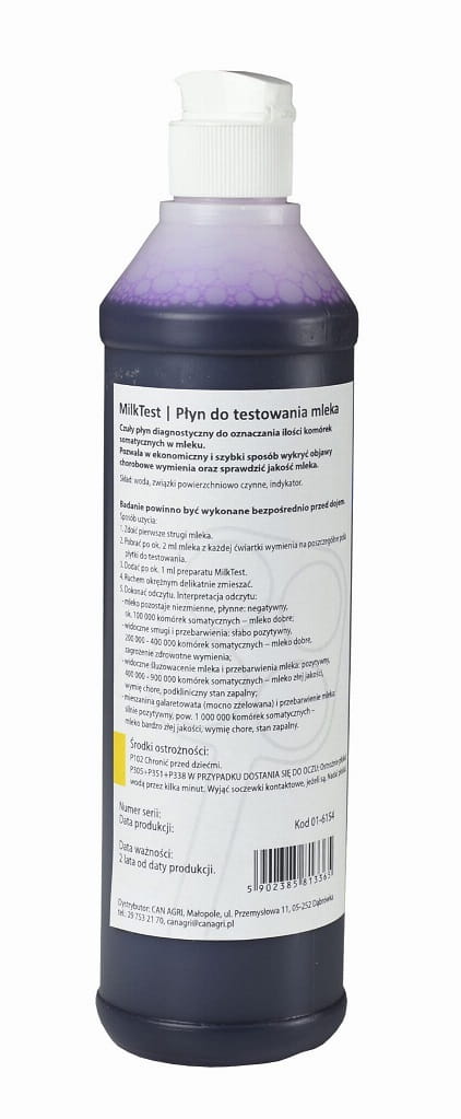 Zestaw do testowania mleka płyn 500 ml + tacka - obrazek 5