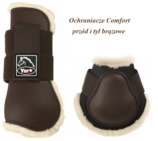 YORK ochraniacze Comfort z futerkiem komplet brązowe