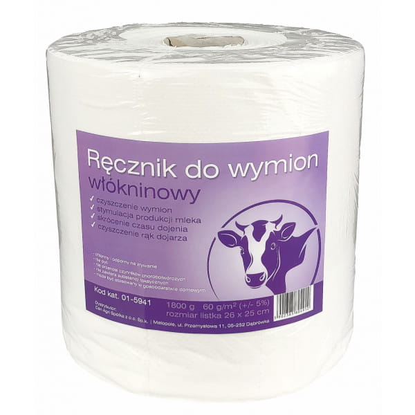 Włókninowy ręcznik do wymion, 1800 g, 26 x 25 cm