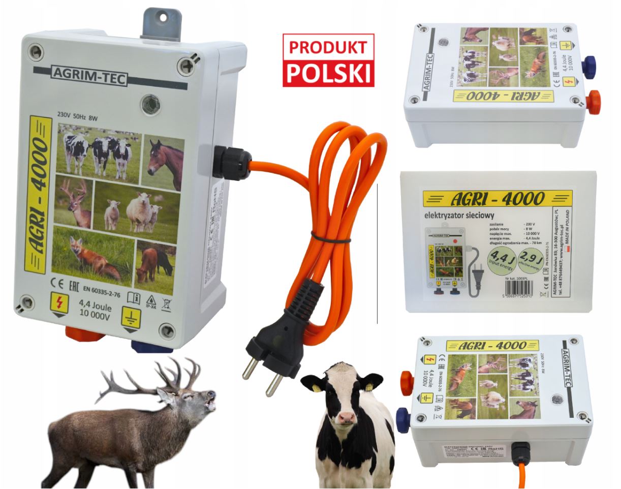 Elektryzator pastuch sieciowy AGRI-4000 - obrazek 2