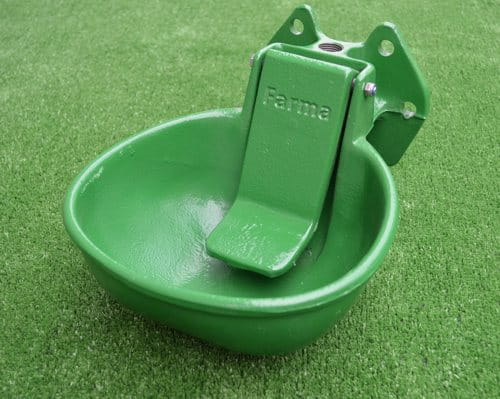 KRAMP poidło miskowe żeliwne zielone dla bydła i koni - obrazek 2