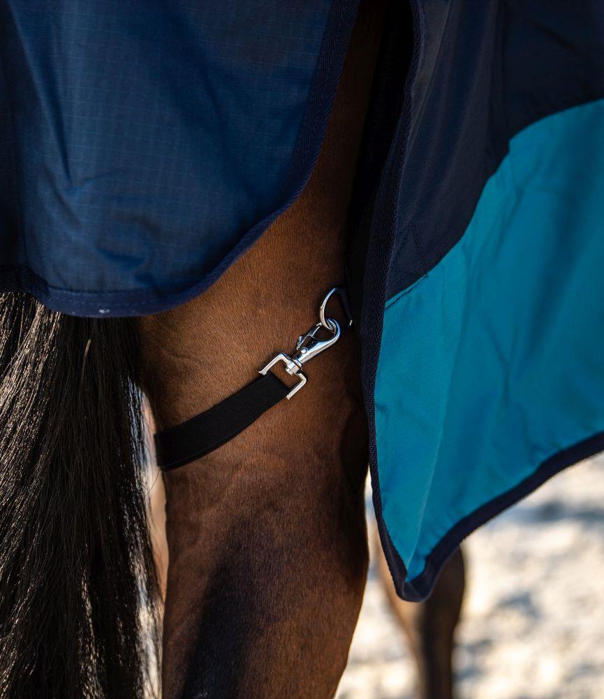 Derka START przeciwdeszczowa padokowa 2-tone 600D granatowo-turkusowa - obrazek 3