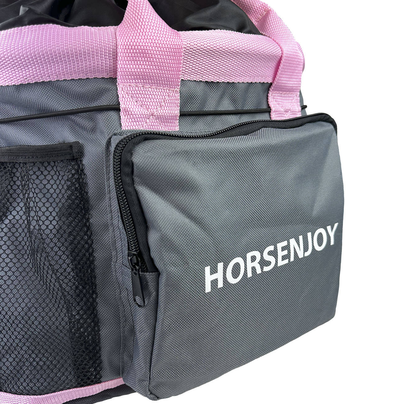 Torba na akcesoria Horsenjoy Viva szaro-różowa - obrazek 3
